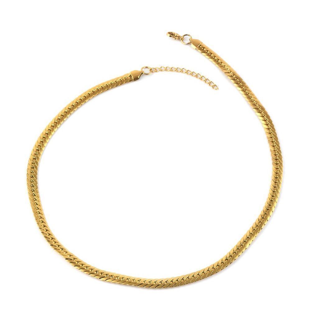 Herringbone Necklace 20 Inch in ION Plated Yellow Gold 36.61 Grams